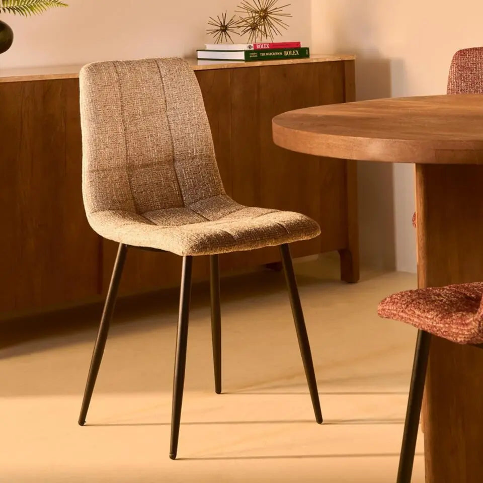 HomeMixx 2 chaises de salle à manger Yerevan – Dune (beige) – Lot de 2