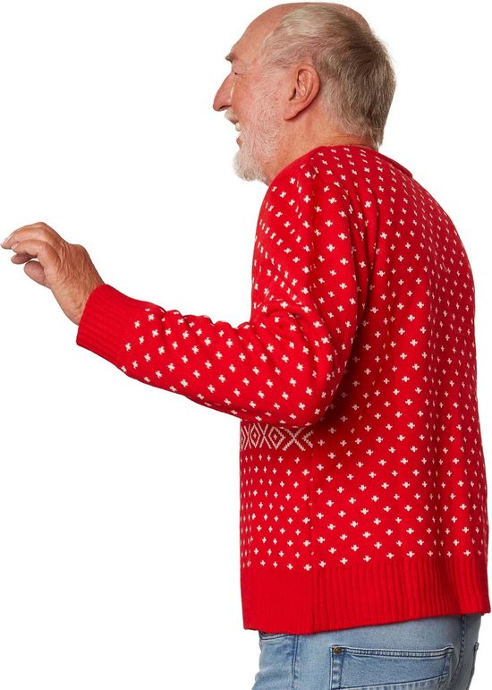 Dressforfun Christmas jumper snow fun red-white M - habillement costume halloween dress up partywear carnaval costume carnaval party wear - 303376
