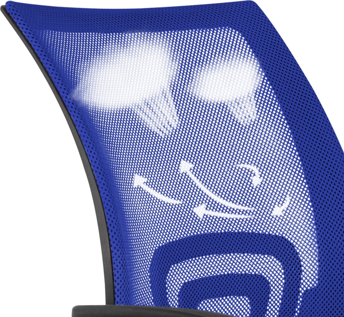 Chaise de bureau ergonomique Yaheetech - équipée d'un tissu en maille respirant, d'une fonction de basculement et d'un siège large - pour le bureau et l'étude - Nylon bleu et acier - 60,5 x 60 x 87-97 cm