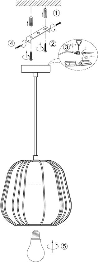 Anne Lighting - lampe suspendue - Sable - beige crème - tissu - Ø 28cm - E27 - 4123CR