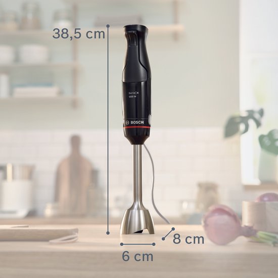 Bosch Série 4 MSM4B620 - Mixeur plongeant ErgoMaster - 1 000 W - Noir