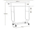 Porte-vêtements Yaheetech 128 x 55 x 173 cm - Argent - Sur roulettes - 130 kg - Double tringle à vêtements