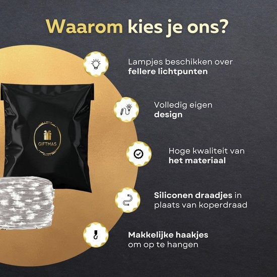 Rideau Lumineux LED pour les Fêtes - Giftmas - Guirlande Lumineuse de Noël pour Usage Intérieur et Extérieur - Télécommande Incluse - 300 LED - 3x3m