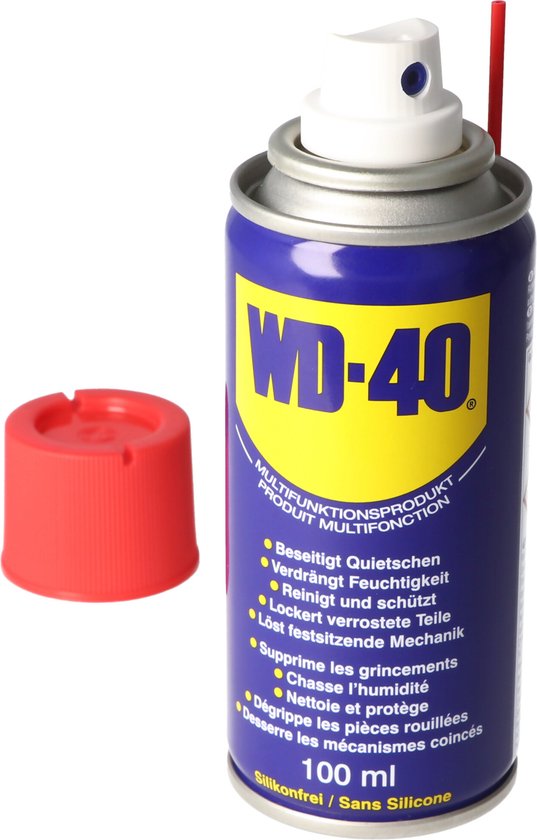 WD-40® Multi-Use Product Classic - Élimine l'humidité - Élimine les grincements et les craquements - Protège contre la rouille et la corrosion - Élimine les salissures - Sans silicone - 100 ml