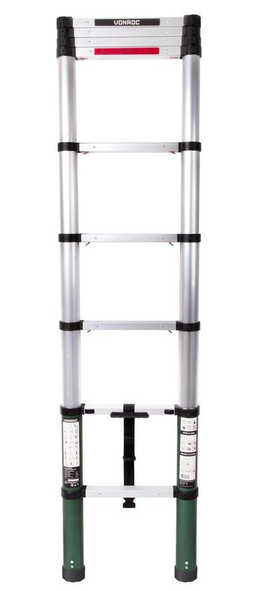 VONROC Professional Échelle télescopique - 2.6m - avec fermeture souple - Sûre et solide