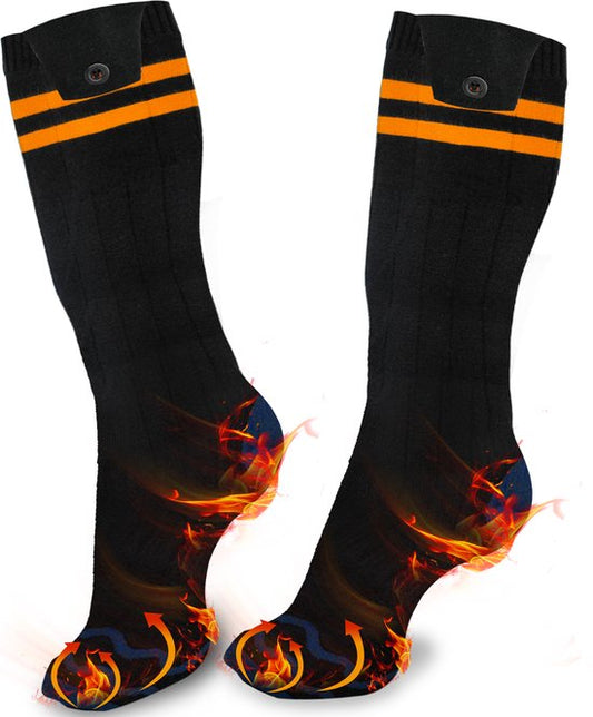 Qualitá Chaussettes chauffantes - Chaussettes électriques - Chaussettes de ski - Chaussettes chauffantes électriques - Chaussettes chauffantes - Taille L - 41-46