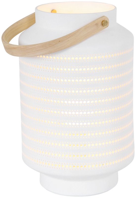 Lampe de table Anne Lighting Porcelain - blanche - porcelaine - 14 cm - douille E14 - 3058W
