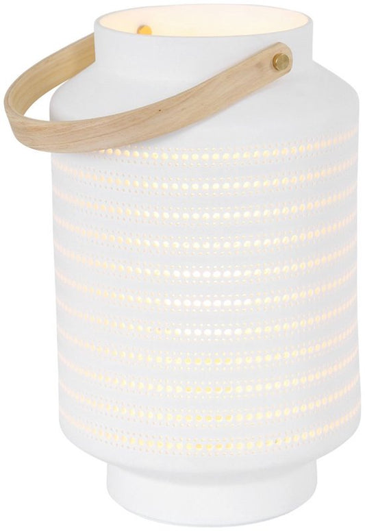 Lampe de table Anne Lighting Porcelain - blanche - porcelaine - 14 cm - douille E14 - 3058W