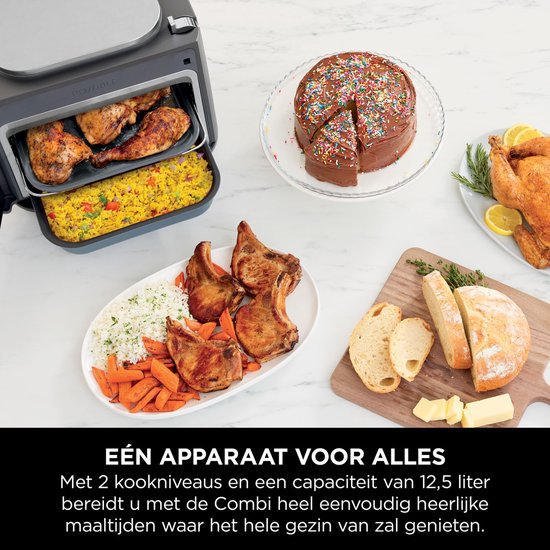 Multicuiseur, four et friteuse à air chaud Ninja Combi 12-en-1 - 12,5 litres - Repas complets en 15 minutes - SFP700EU
