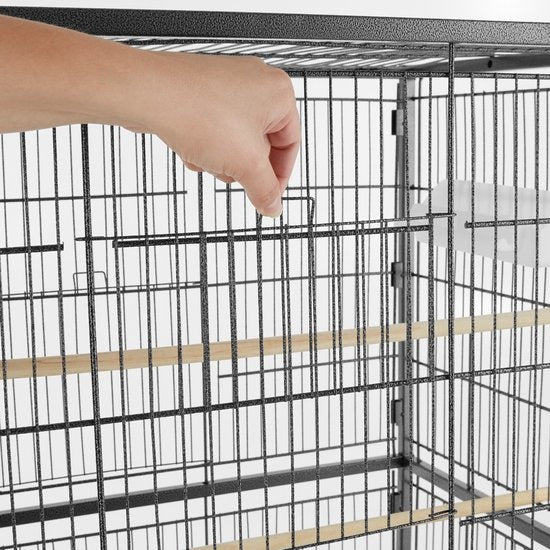 Tectake - Grande cage à oiseaux, volière 131cm de haut - 402287