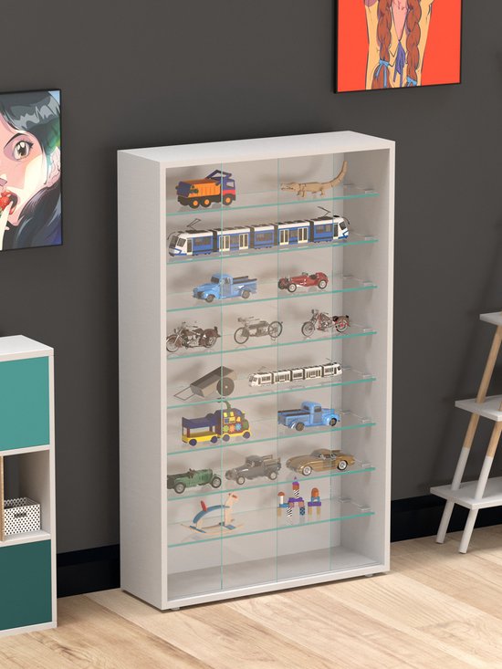 VDD Vitrine d'exposition murale suspendue - 60 x 105 x 20 cm