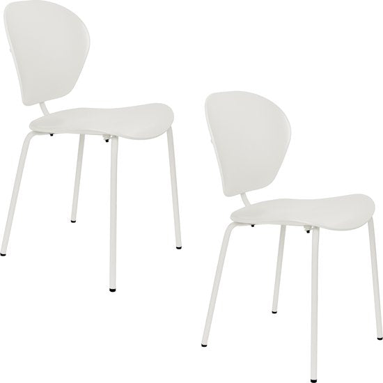 Zuiver The Ocean Chair Chaises de salle à manger Coconut Milk - Lot de 2