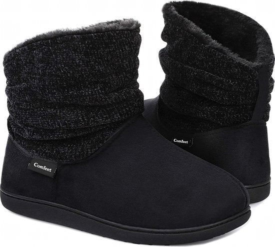 Chaussons Dames - Chaussons - Taille 42/43 - Noir - Antidérapant - Comfeet