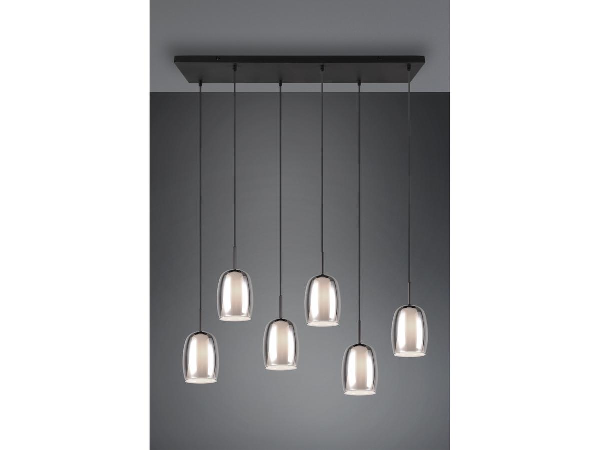 Suspension Trio Select Barret - 6 douilles E14 - Noir - 60 cm de diamètre