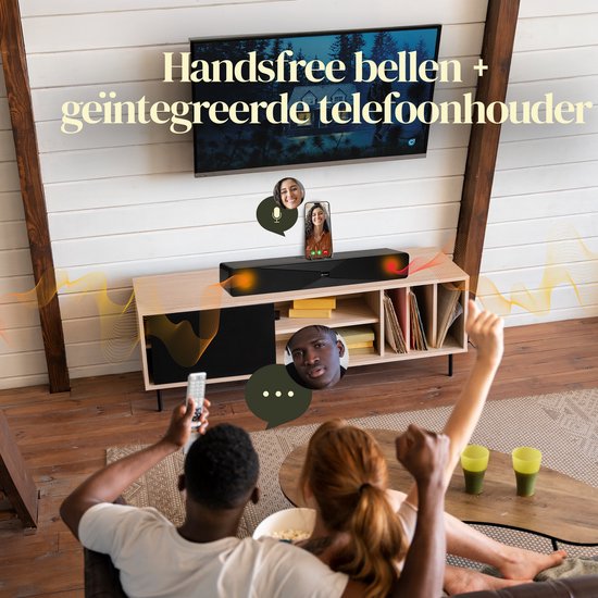 Barre de son Denver avec Bluetooth - support pour téléphone et éclairage intégré - DSB1011