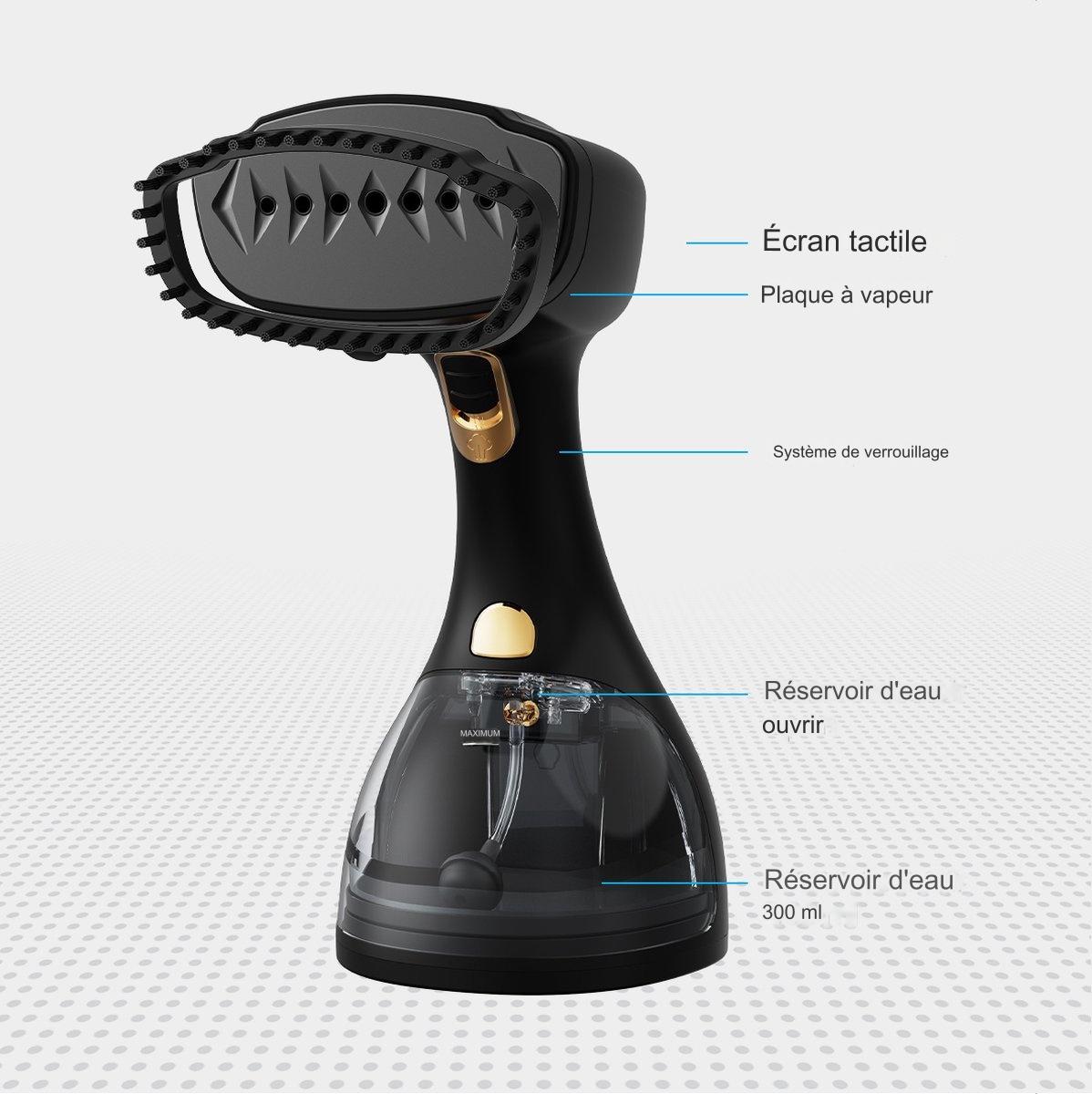 Auronic - Défroisseur Vapeur à main - 300ml - Noir