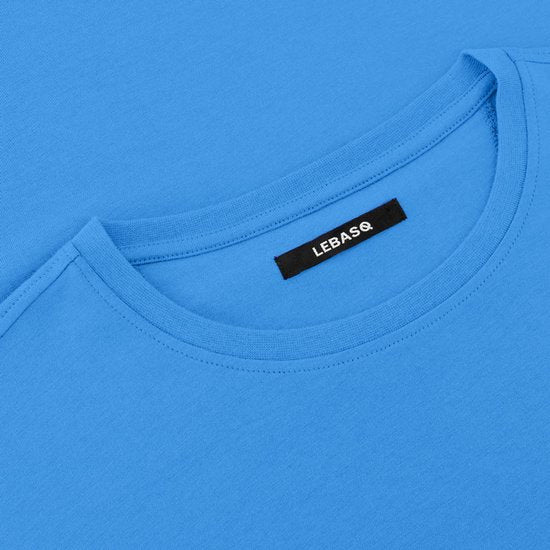 LEBASQ - De Bakker - T-shirt - À manches courtes - Bleu - M - coton biologique - Imprimé 3D