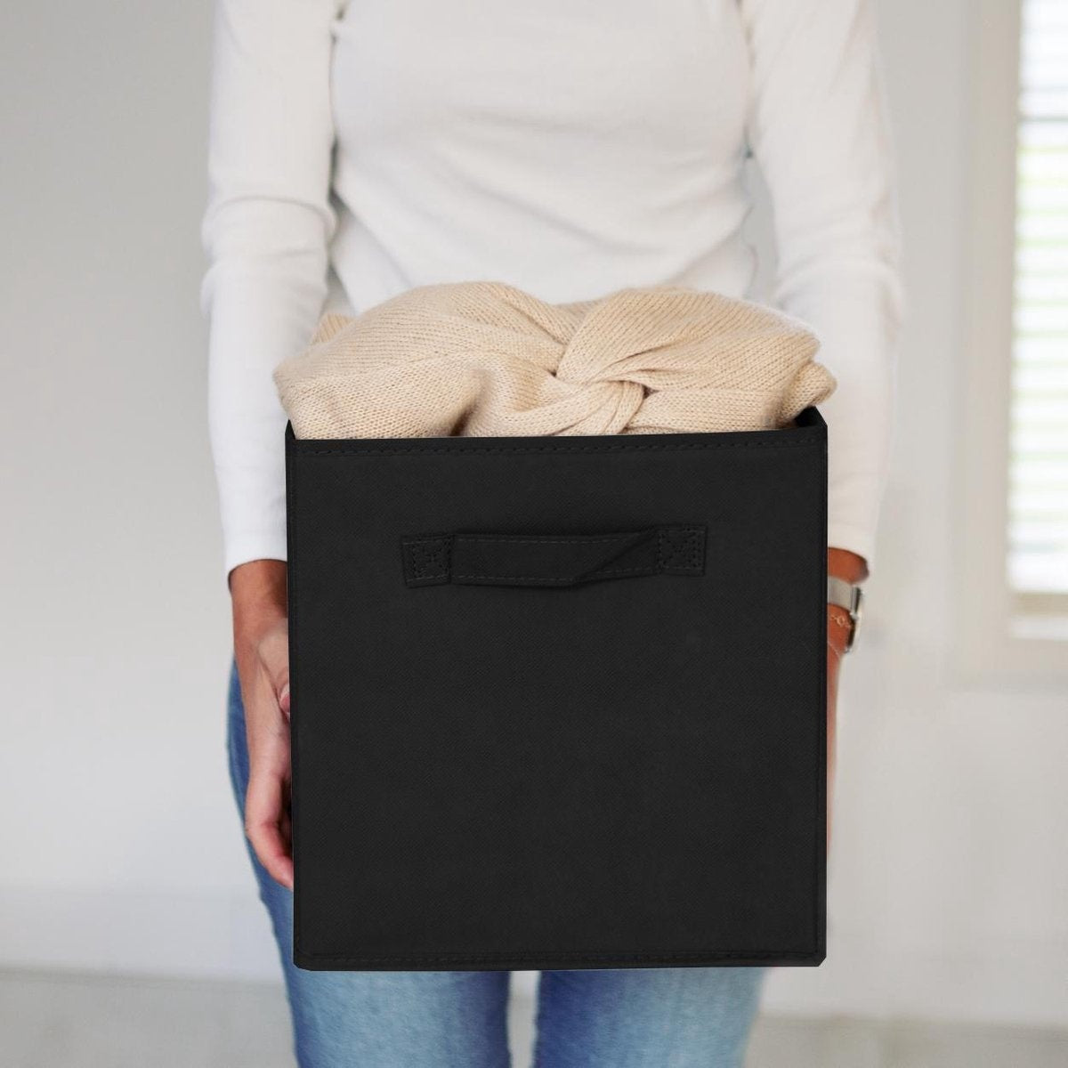 Organiseurs de placards LifeGoods - 6 pièces - 20L - Textile - Noir