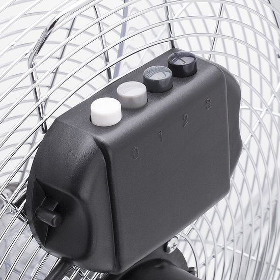 Ventilateur sur pied XL 45 cm - Boîtier métallique - Débit d'air puissant - 3 vitesses - Oscillant - Tristar VE-5975