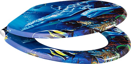 Abattant Dolphin - Sotf Close Antibacterial - MDF 150kg