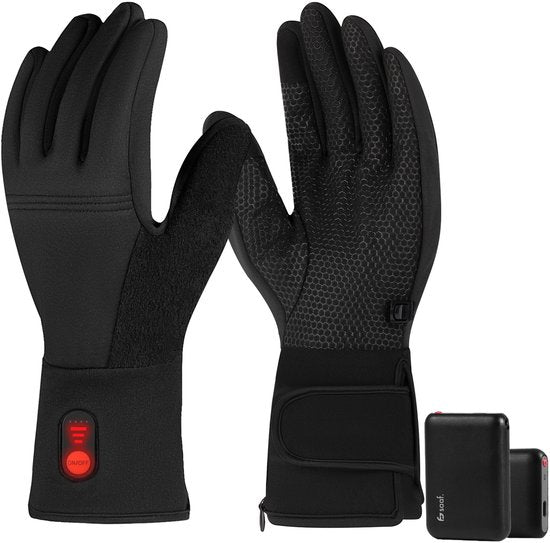 Gants chauffants - Light L - 3 réglages - Gants électriques - Résistant à l'eau et au vent - Gants chauffants rechargeables - Noir - Saaf Comfort