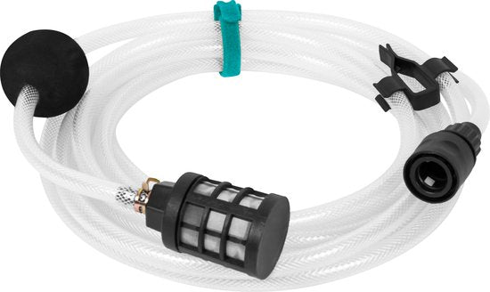 VONROC Accu nettoyeur haute pression 20V - 24bar - 198 l/h - Inclus tuyau d'aspiration de 5m, bouteille de détergent et buse ajustable - Inclus batterie 2.0Ah et chargeur rapide