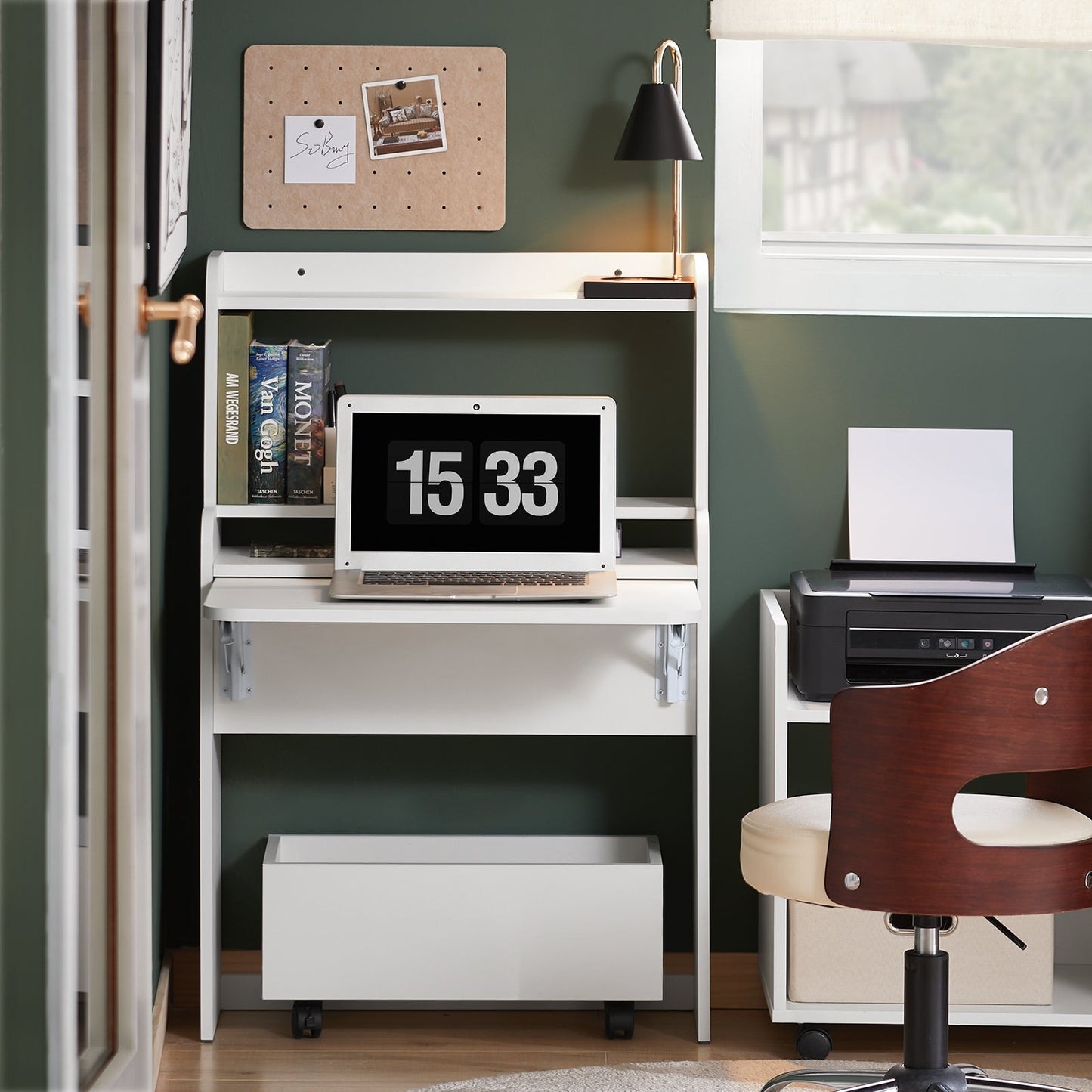 Bureau pliant - SoBuy - FWT105-W - 64 x 62 x 98 cm - Blanc
