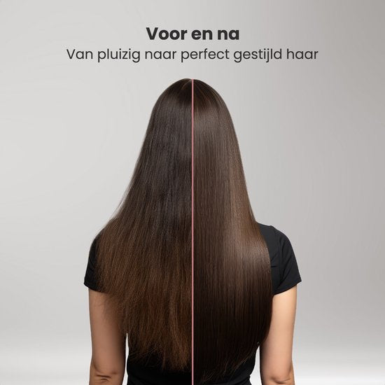 Auronic Brosse-sèche-cheveux 4 en 1 - Airstyler - Peignes - Coiffures - Boucles - Séchage - Brosse à boucler de 37 mm - Flux d'air à 360 degrés - Noir/Noir