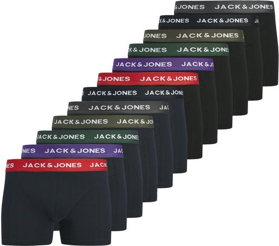 JACK&JONES - JACKYLE SOLID TRUNKS 12-PACK - Hommes - Caleçons