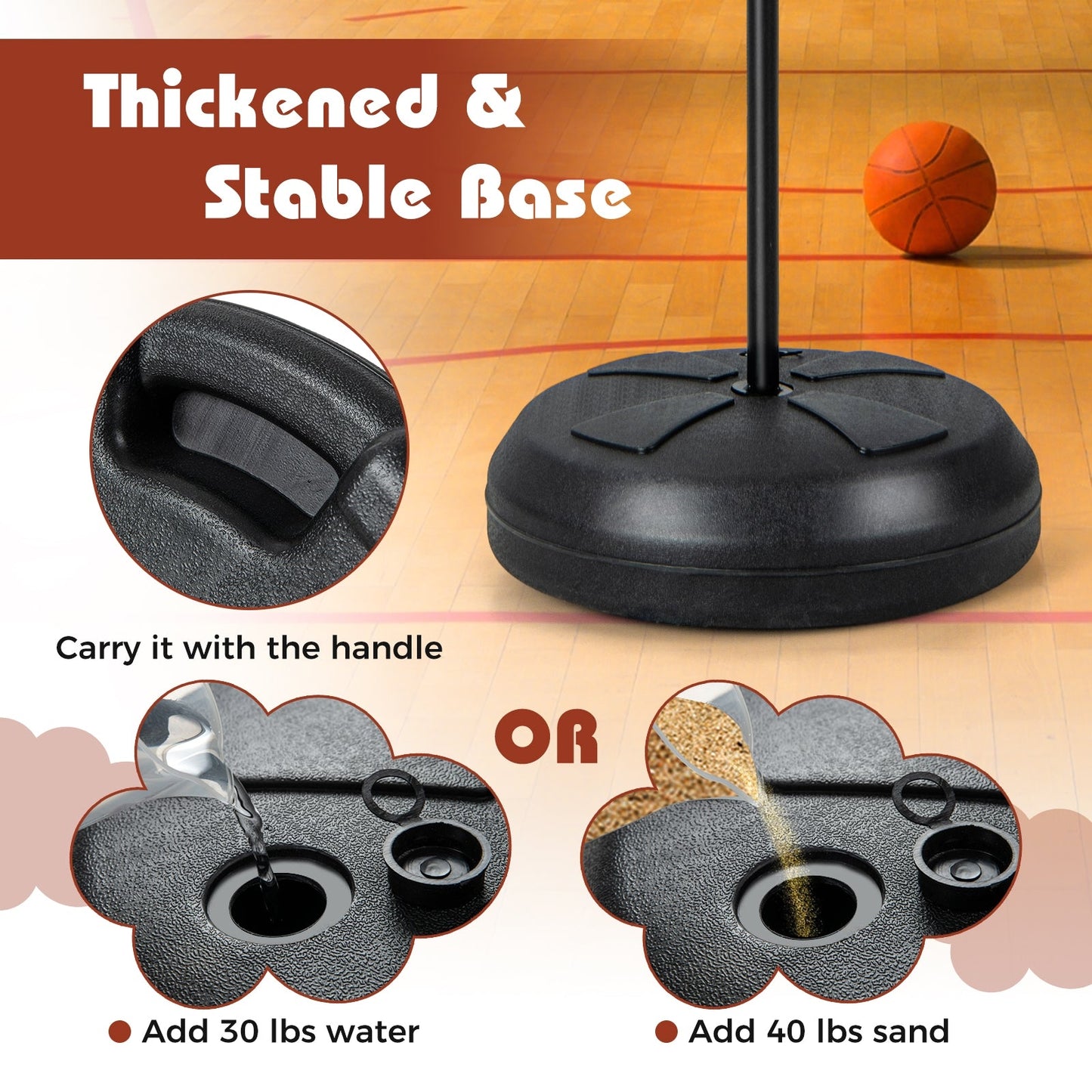 Coast 2-in-1 Poteau de basket réglable avec cible de fléchettes - Noir - Hauteur 130-180 cm - Pour les enfants à partir de 8 ans