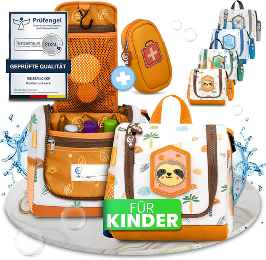 REISERACKER Trousse de toilette pour enfants - orange - 9 x 21 x 18 cm