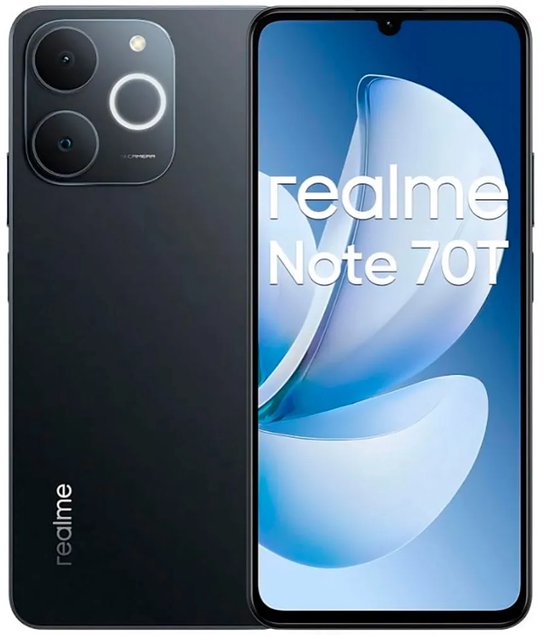 realme Note 70T 17,1 cm (6,74") Double SIM Android 15 4G USB Type-C 4 Go 256 Go 6 000 mAh Noir