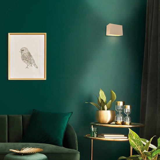 Applique murale Muro 3365CR – couleur crème, design moderne, 13 x 7,5 x 9 cm, Steinhauer, idéale pour les petits espaces et dimmable avec une douille G9