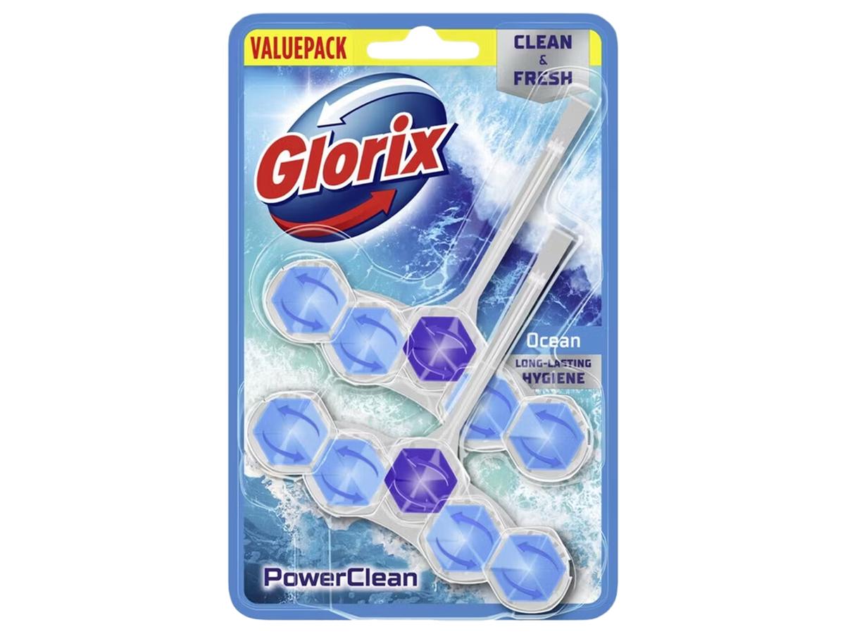 Glorix Bloc WC Ocean - Fraîcheur durable - 28 pièces - Bleu