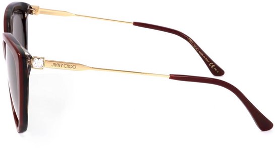 Lunettes de soleil Jimmy Choo RYM/S BURGUNDY ANIMALIER 60/15/145 pour femme