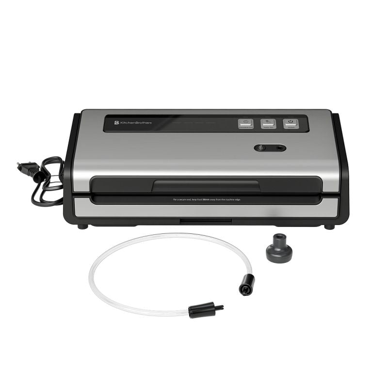 Machine sous vide KitchenBrothers – Machine sous vide avec support pour rouleau, coupe-film et tuyau à vide
