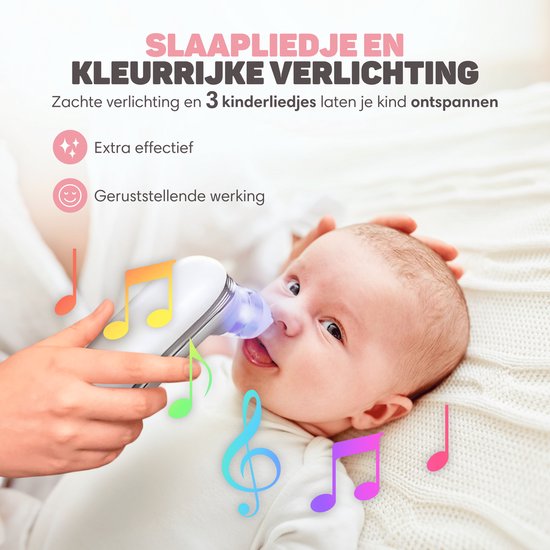 Vulpes Goods® BabyCare - Nettoyeur de nez pour bébé - Nettoyeur de nez électrique - Douche nasale électrique - Nettoyeur de nez - Lingette nasale - Aspirateur de nez - Grande batterie - USB C - PRO