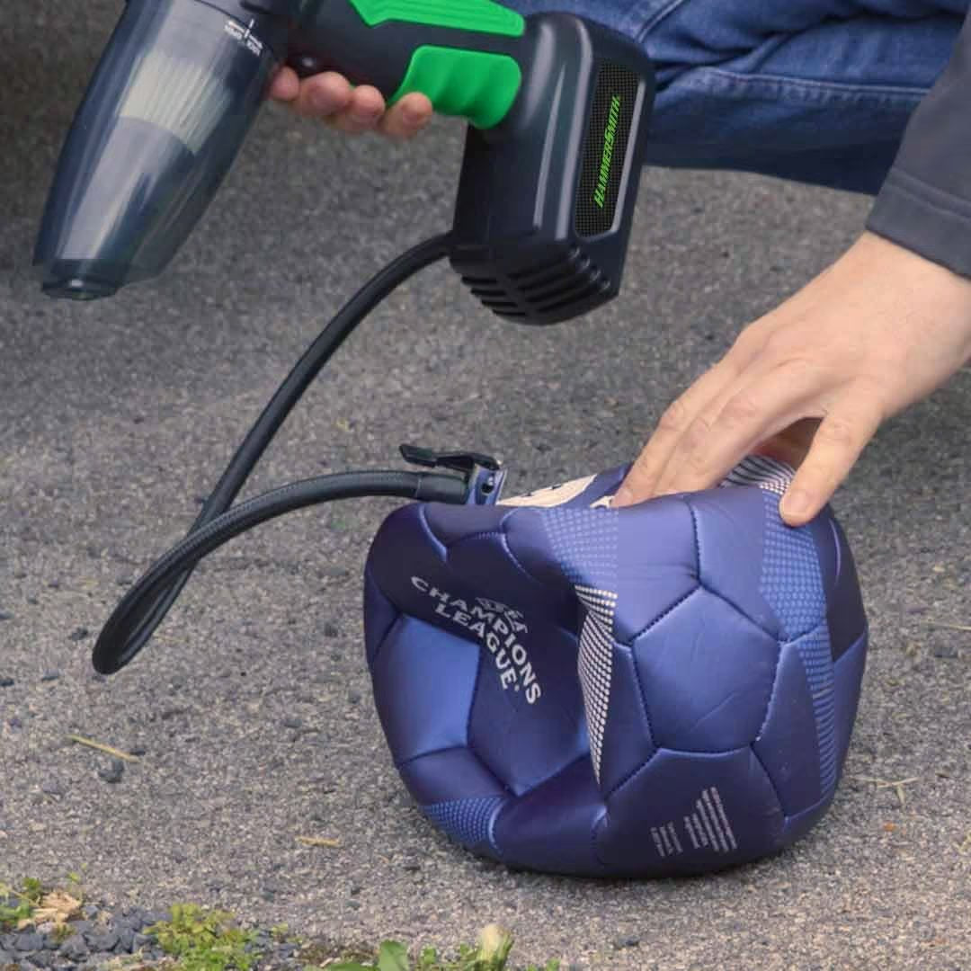 Aspirateur à main sans fil et compresseur d'air Hammersmith AirStorm - 5 préréglages - Arrêt automatique - Écran LED