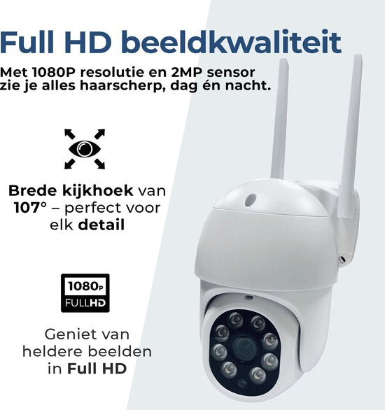 Caméra de sécurité Denver pour l'extérieur et l'intérieur - avec vision nocturne - avec Wi-Fi et application - Full HD - détection de mouvement - IOC224
