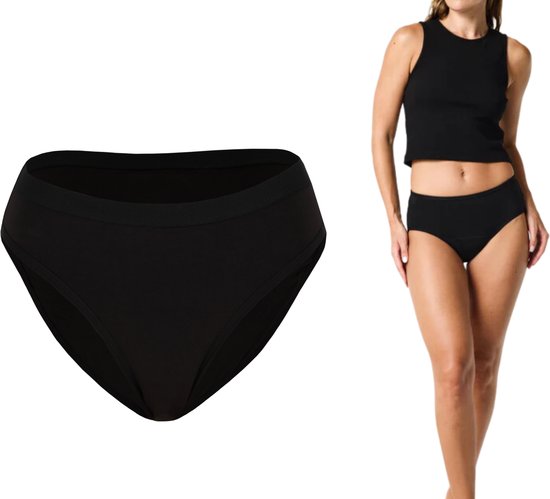 Bamboo Elements - Menstrual Underwear - Slip - Black - Period Underwear - Menstrual Briefs - Underwear Ladies Briefs