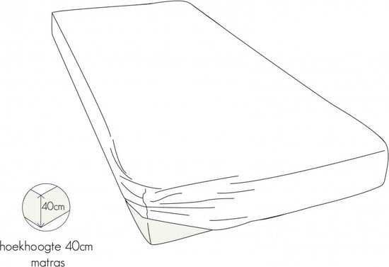 Protège-matelas Kayori - Jersey - (hauteur des coins 40 cm ) Blanc - L 180 x L 200/220 cm - Twin-Jumeaux Perméable à l'air - Convient à Matelas standard / sommier / matelas + surmatelas / lit d'eau - KAY005027-B 180 x L 200/220 cm