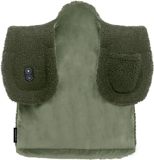 Coussin chauffant sans fil lesté avec fonction massage - Nuque et épaules - Coussin chauffant - Électrique - Vert - STAUS&BACH Thera