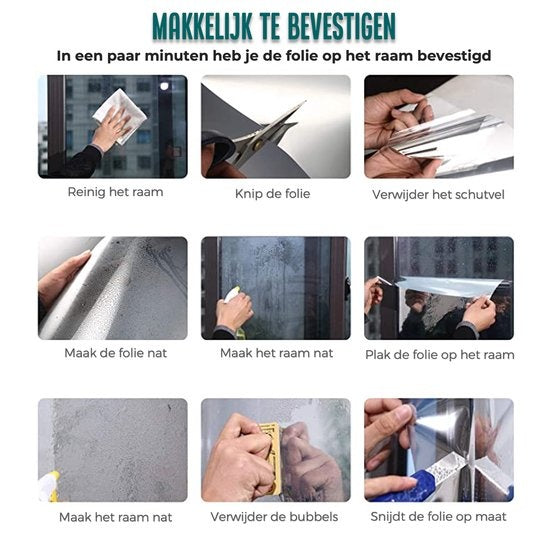 Homewell Film isolant pour fenêtre 90x300cm - Protection UV - Protection solaire et autocollant - Teinte noire 39% - HR+
