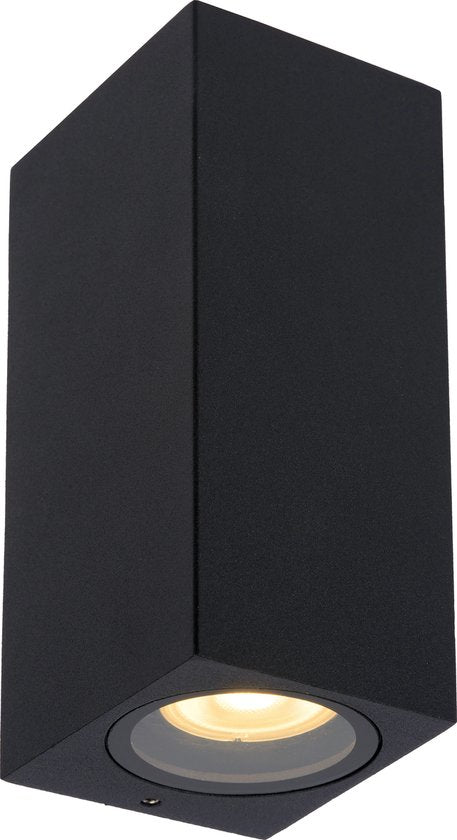 Lucide ZARO - Spot mural / Applique murale intérieur/extérieur - 2xGU10 - IP65 - Noir