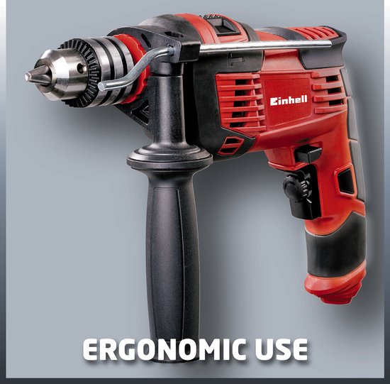 Perceuse à percussion électrique Einhell TC-ID 1000 E - 1 010 W - 2 fonctions : perçage / perçage à percussion - Capacité de perçage : bois 32 mm / béton 16 mm / acier 13 mm