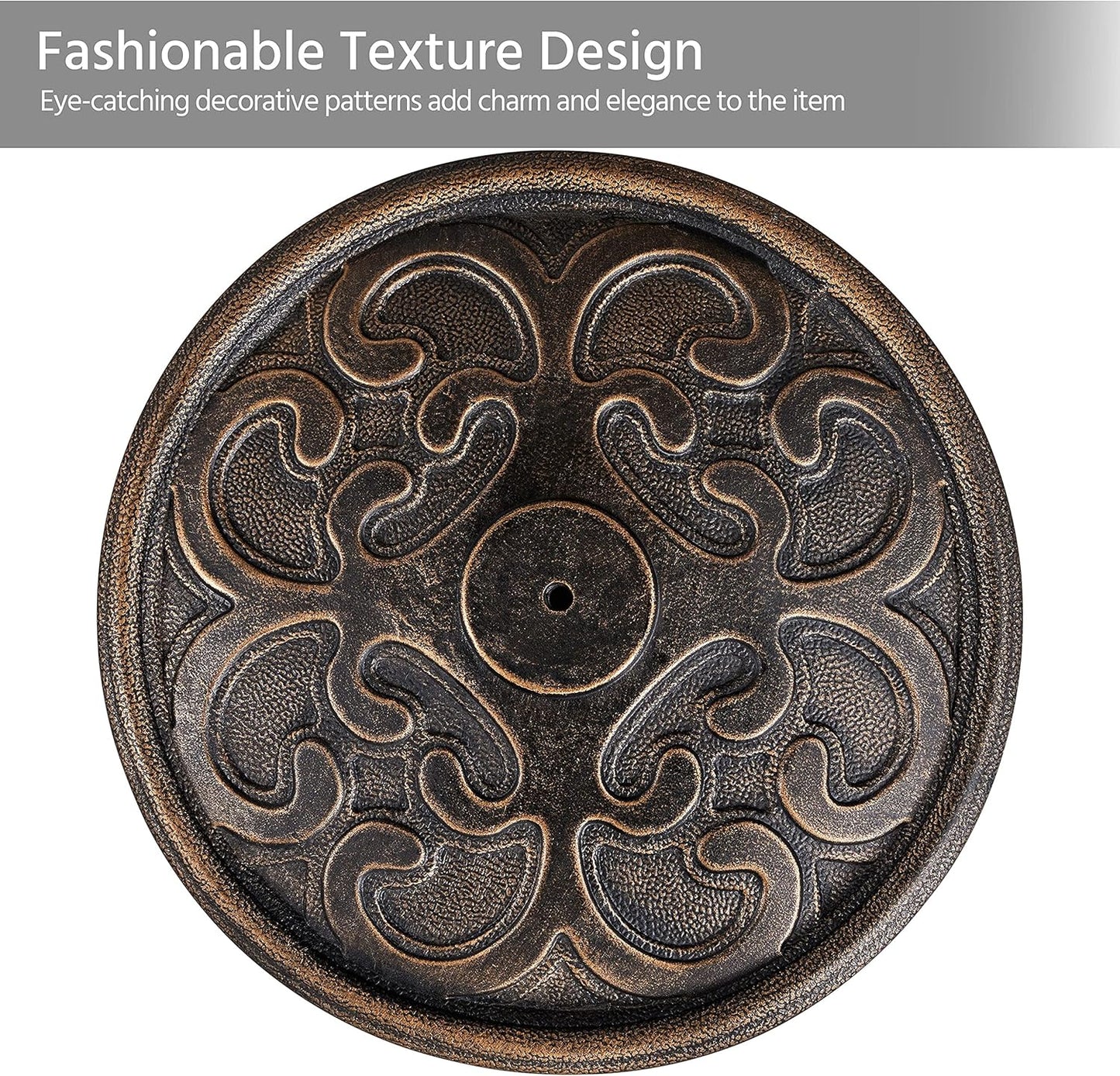 Pied de parasol Yaheetech couleur bronze - Support de parasol stable - Ø 38-48 mm - 44,5 x 44,5 x 32,5 cm - 10 kg