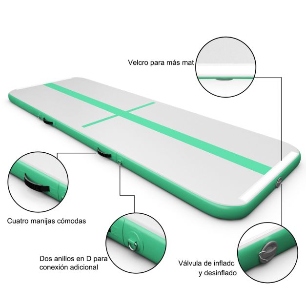 Coast Gymmat avec compresseur - Intérieur et extérieur - 450 x 100 x 15 cm - Vert