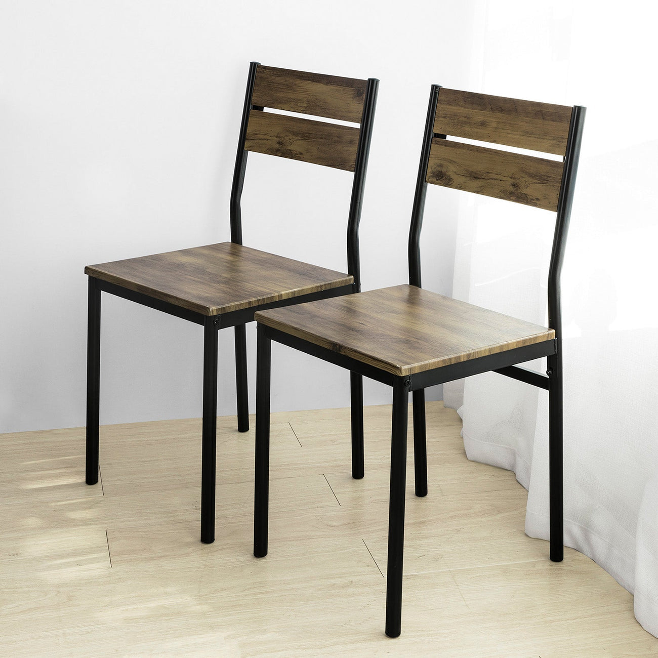 Chaise de salle à manger - SoBuy FST72 - Lot de 4 - Industriel - Max. 150 kg
