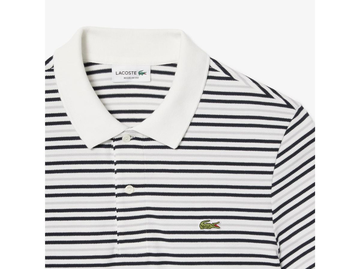 Polo Lacoste - Manches courtes - taille 7 - Blackbird/Flour