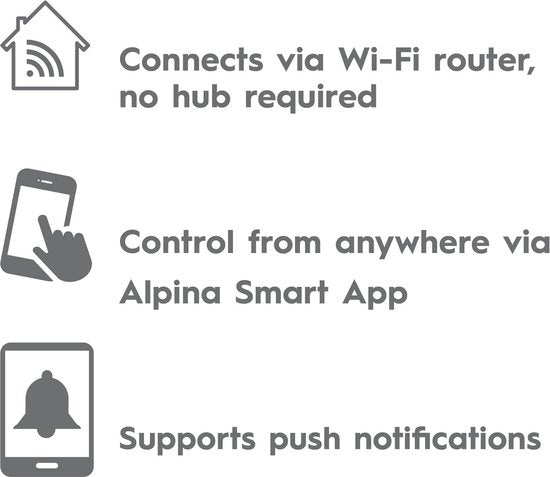 alpina Smart Home - Sirène intelligente - 90dB - 8 sons différents - Alarme pour l'intérieur
